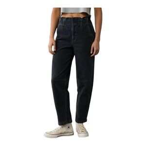 American Eagle High Rise Paper Bag Barrel Corduroy Pants